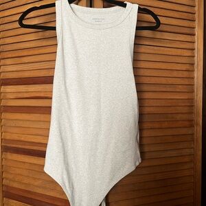 American Eagle Outfitters Light Gray Bodysuit